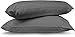 Utopia Bedding Zippered Bamboo Pillow Cases - Pack of 2 - (Queen, Grey) - 300 Thread Count Pillow Cover - 100% Natural Pillow Protector - (20 by 40 inches) - Bamboo Sateen Pillow Encasement