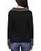 TINHAO Women's Nursing Breastfeeding Cowl Neck Polka Dot Print Long Sleeve Maternity Blouse Top Black