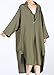Mordenmiss Women's New Hi-Low Hem Plus Size Dresses with Pockets XL-Green