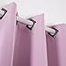 Deconovo Thermal Insulated Window Treatments Blackout Curtains Grommet Top Curtains for Girls Room 52W x 63L Inch Lavender 1 Pair