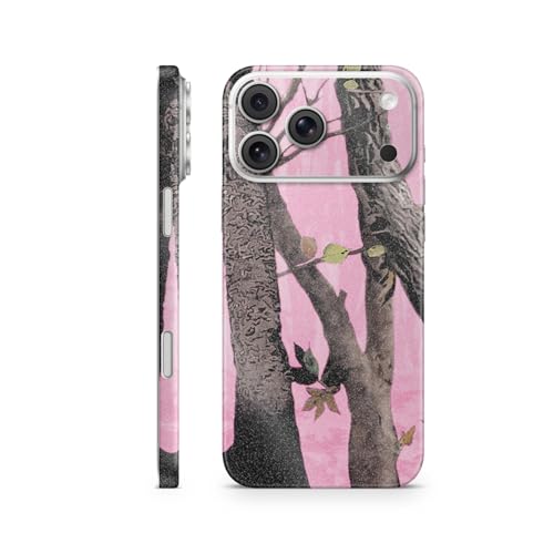 Glossy Glitter Phone Skin Compatible with Apple iPhone 17 Pro Max - Pink Tree C…