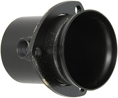Hedman Hedders Collector Reducer, 3 in Inlet to 3 in OD Outlet, 3-Bolt Ball and Socket Flange, Gaskets Included, O2 Bung, Steel, Black Paint, Each