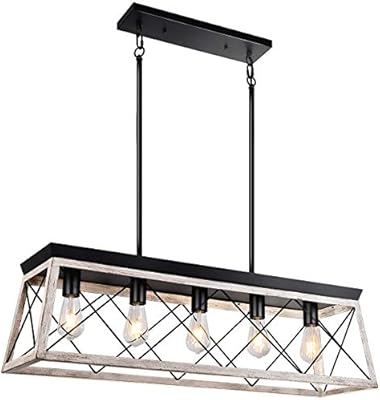 rustic dining table light
