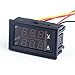 DROK® Digital Voltage Current Tester Voltmeter Ammeter Multimeter DC 0-100V/50A Volt Amp 2in1 Volt Ampere Panel Meter Red/Red LED Display Amperage VA Gauge Monitor with Shunt Car Motorcycle etc