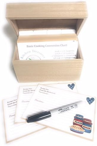 Ahlora - Caja de recetas con 91 piezas, juego de tarjetas: Amazon.es: Hogar