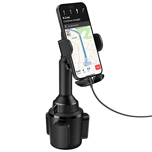 Beglero Cup Holder Phone Mount: Adjustable Height Cup Phone Holder