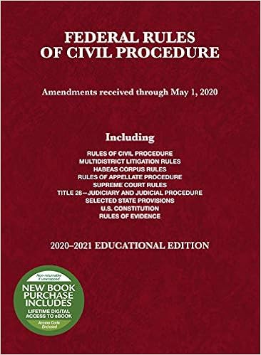 Federal Rules Of Civil Procedure Educational Edition 2020 2021 Selected Statutes Amazon Co Uk A Benjamin Spencer Author 9781684679904 Books