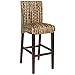 Best Choice Products Set of 2 Indoor Outdoor Hand Woven Water Hyacinth Abaca Banana Leaf Bar Stools w/Mahogany Wood Frame for Bar Height, High-Top Table, Brown