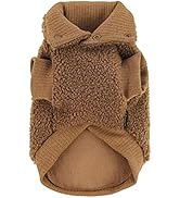 Fitwarm Vest Fuzzy Thick Sherpa Dog Coat Vest Turtleneck Sweater Puppy Winter Clothes Doggie Knit...