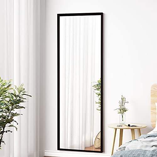 Miroland Full Length Mirror, Wood Frame Floor Mirror 65"x22", Wall