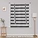 Deconovo Gray Striped Blackout Window Curtains Thermal Insulated Grey and Greyish White Striped Curtains Tie Up Curtains for Bedroom 46W X 63L Gray 1 Panel