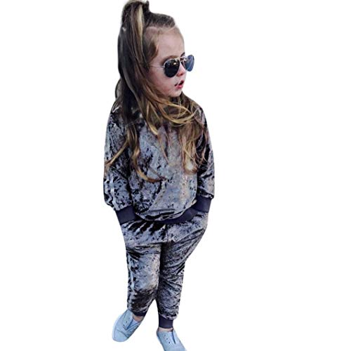 HYIRI Long Sleeve Solid Tops+Pantsï¼ŒToddler Kids Baby Girls Boys Outfits Set Clothes