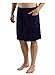 Adjustable Cotton Men's Terry Bath Wrap Towel for Gym and Spa - Navy Blue-One Size