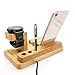 YOOSIDE for Garmin Fenix 6/Fenix 5/Fenix 5X/5S Charger Charging Dock Stand,Bamboo Wooden Desk Charger Station Organizer for Garmin Fenix Samrtwatch,Pixel,Tablet(Include Charging USB Cable)(Wood)