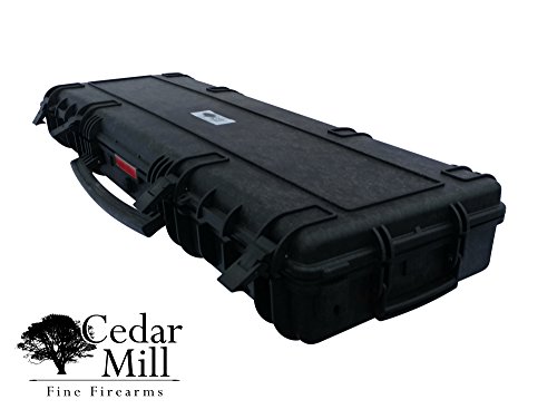 Tactical Double Rifle Case AR-15 Pick and Pluck Waterproof Hard Airsoft Gun Shotgun All-Weather Tactical Shooting Range Bag Heavy-Duty Handle Wheels Accessories Gear TSA Approved Black - Thumbnail 2