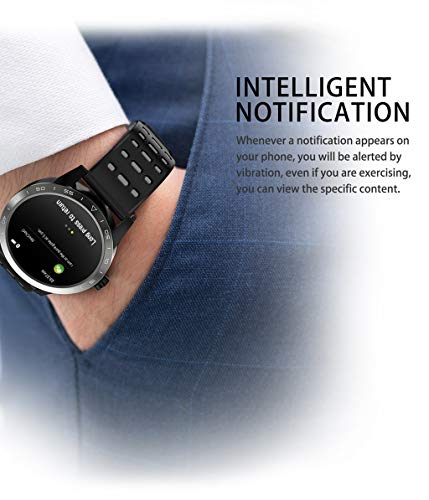Sunward Waterproof Sport Smart Watch Blood Pressure Heart Rate Monitor for iOS Android,Smart Pedometer for Kids, Women and Men (Black)