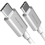 RAVPower Fast Charging Type C Cable USB C To C Charging and Sync Cable, Standard 480Mb/s Data Transfer, USB-C 6.6ft Cable for New MacBook and Other Devices with Type C USB
