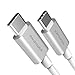 RAVPower Fast Charging Type C Cable USB C To C Charging and Sync Cable, Standard 480Mb/s Data Transfer, USB-C 6.6ft Cable for New MacBook and Other Devices with Type C USB