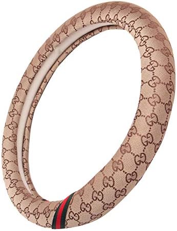 XiXiHao 2019 New Car Steering Wheel Cover Fashion Girl Women Wheel Covers Car Accessories (Brown)