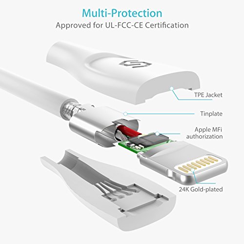 image for iPhone Charger Short Lightning Cable - [Apple MFi Certified] Syncwire 