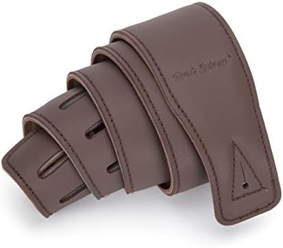 Dark Brown Leather Guitar Strap | 100% Handmade Adjustable Real Leather | Extra Long | Padded Layer for Comfort | for Electric, Acoustic, Bass and Classical Guitar