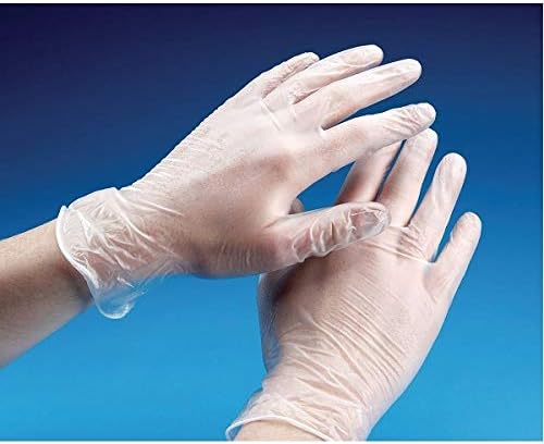 Disposable Powder Free Latex Free Clear Vinyl Gloves โ Food, Cleaning, Medical/Surgical (Small x400)