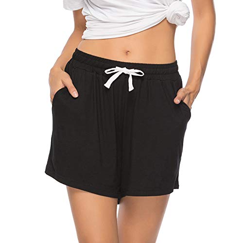 Vlazom Katoenen Pyjamabroek voor Dames, Nachtkleding, Korte Vrijetijdsbroek met Zakken en Trekkoord. - Image 4