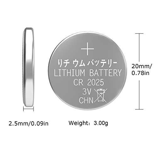 Esonstyle 30pcs CR2025 Battery 3 Volt Lithium Battery CR 2025 Coin Button Cell (30 pcs)