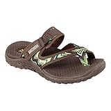 Skechers Women's Reggae-Zig Swag Flip-Flop,Chocolate,7 M US