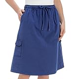 Collections Etc Women's Cotton Cargo Pocket Skirt