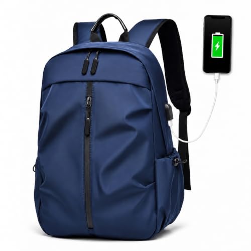 Mochila Impermeable 35L para Hombre con Puerto USB y Compartimento para Laptop 16", Ligera y Ajustable para Viaje | Múltiples Bolsillos, Ideal para Trabajo, Universidad y Uso Diario