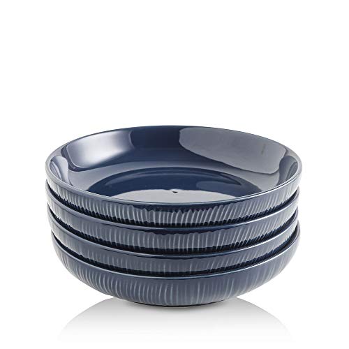 KOOV Ceramic Pasta Bowls Set of 4, 30 OZ Large Salad Bowls Set, Large