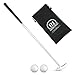 LEAGY 4-Sections Portable Best Two-Way Putter - Left and Right Hand - 2 Golf Balls Isolated On White Background - 1Pack Golf Bag