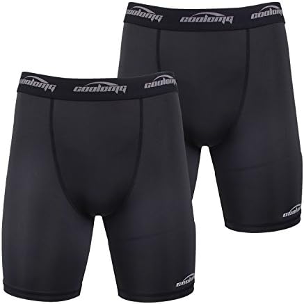 Legendfit Men's Sport Athletic Compression Shorts Underwear Boxer Brief (Pack of 2) Black XX-Large