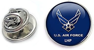 Initial Air Force Tie Tack, Personalized Airforce Military Tie Pin, Pilot Tie Tack Pin
