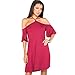 Dreaweet Women's Cut Out Trumpet Sleeve Strap Off Shoulder Casual Loose Dress