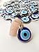 Bion, Silver Evil Eye Glass Beads,1 Piece - 1.7