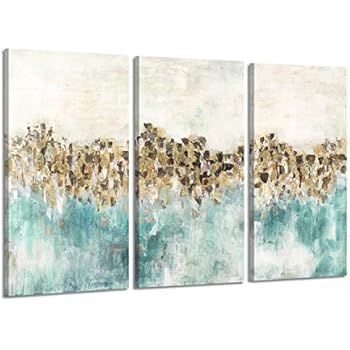 Hardy Gallery Abstract Artwork Rustic Art Picture- Farm Field Painting Print on Canvas for Wall Decor