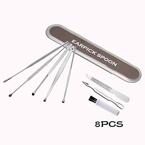 Stainless Ear Pick Cleaner Ear Scope,Earwax Removal Cleaner with Storage Box - Ear Wax Remover fit