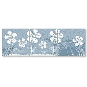 Wall26-3 Panel Canvas Wall Art- Elegant Flowers-Giclee Painting Wall Bedroom Living Room Home Decoration - 12"x12"x3 Panels