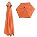 Sorbus Outdoor Umbrella, 10 ft Patio Umbrella with Tilt Adjustment and Crank Lift Handle, Perfect for Backyard, Patio, Deck, Poolside, and More (Orange)