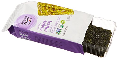 Wickedly Prime Organic Roasted Seaweed Snacks, Maui Onion Flavored, 0.17 Ounce (Pack of 24)
