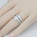Metal Factory Sz 9 Sterling Silver 925 CZ Cubic Zirconia Infinity Wedding Engagement Ring Set