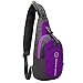 Sling Bag Shoulder Backpack Casual Cross Body Bag Outdoor Sling Backpack Chest Pack with Adjustable Shoulder Strap for Cycling Hiking Camping Travel and Men Women (Purple)