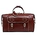 Leathario Mens Genuine Leather Overnight Travel Duffle Weekend Bag browm