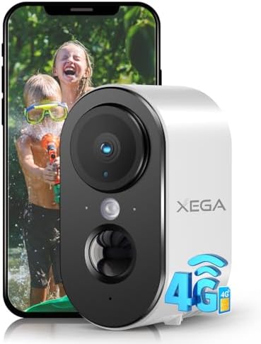 4G LTE Telecamera Esterna Interna con SIM Scheda No Wi-Fi Senza Fili