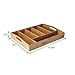 Mind Reader Bamboo Condiment and Accessories Organizer Or Butler Serving Tray with Handles, Brown