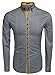 COOFANDY Men's Button Down Dress Shirts Casual Slim Fit Shirts(Gray,M)
