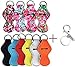 Thinvik 10 Pieces Chapstick Holder Keychain Neoprene Lip Balm Keychain Holder Travel Accessories(Multicolor 10 Pack)
