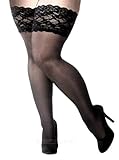 Plus Size Lace Stay Up Thigh High Stockings